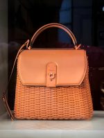 wicker top handle bag